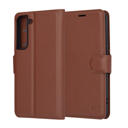 Techsuit - Bőrtok - Samsung Galaxy S22 5G - Barna tok Techsuit - Bőrtok - Samsung Galaxy S22 5G - Barna tok