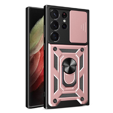  Techsuit - CamShield Sorozat - Samsung Galaxy S22 Ultra 5G - Rózsaarany tok