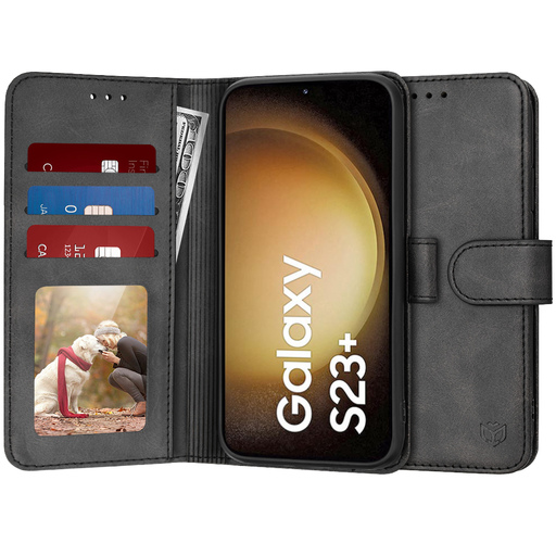 Techsuit - Napló könyv - Samsung Galaxy S23 Plus - Fekete tok Techsuit - Napló könyv - Samsung Galaxy S23 Plus - Fekete tok