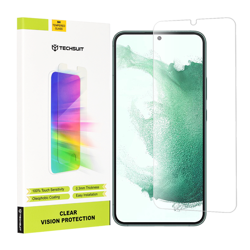 Techsuit - Tiszta Látás Üveg - Samsung Galaxy S22 Plus 5G / S23 Plus - Átlátszó üvegfólia Techsuit - Tiszta Látás Üveg - Samsung Galaxy S22 Plus 5G / S23 Plus - Átlátszó üvegfólia