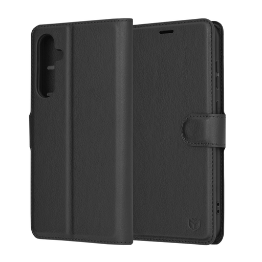Techsuit - Bőr Tok - Samsung Galaxy S23 FE - Fekete tok Techsuit - Bőr Tok - Samsung Galaxy S23 FE - Fekete tok