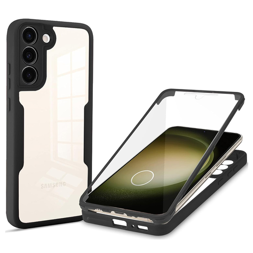  Techsuit - ColorVerse 360 sorozat + Képernyővédő - Samsung Galaxy S23 Plus - Fekete tok