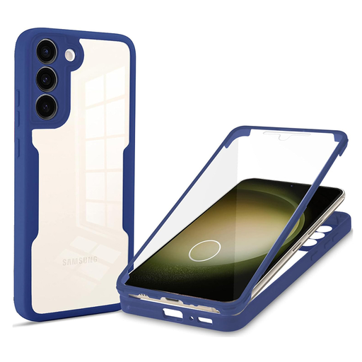 Techsuit - ColorVerse 360 Sorozat + Képernyővédő - Samsung Galaxy S23 Plus - Kék tok Techsuit - ColorVerse 360 Sorozat + Képernyővédő - Samsung Galaxy S23 Plus - Kék tok