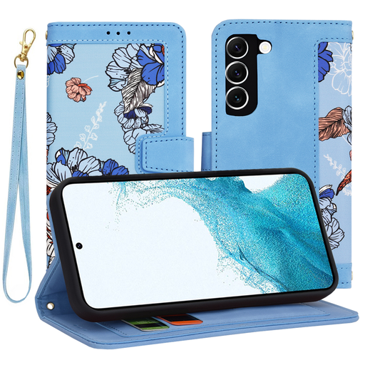 Techsuit - FlipCraft - Samsung Galaxy S22 5G - Vibráló Kék tok Techsuit - FlipCraft - Samsung Galaxy S22 5G - Vibráló Kék tok