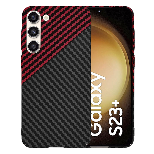  Techsuit - Carbonite FiberShell - Samsung Galaxy S23 Plus - Piros Vortex tok