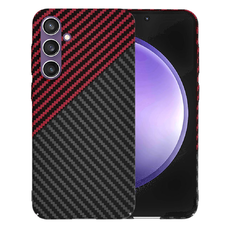  Techsuit - Carbonite FiberShell - Samsung Galaxy S23 FE - Piros Vortex tok