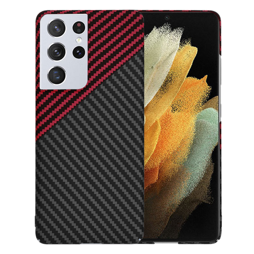 Techsuit - Karbonit Szálpajzs - Samsung Galaxy S21 Ultra 5G - Vörös Vortex tok Techsuit - Karbonit Szálpajzs - Samsung Galaxy S21 Ultra 5G - Vörös Vortex tok