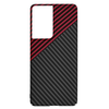  Techsuit - Karbonit Szálpajzs - Samsung Galaxy S21 Ultra 5G - Vörös Vortex tok - 2. kép