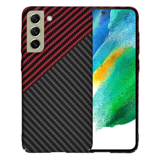 Techsuit - Carbonit Szálhéj - Samsung Galaxy S21 FE 5G - Vörös Örvény tok Techsuit - Carbonit Szálhéj - Samsung Galaxy S21 FE 5G - Vörös Örvény tok