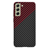  Techsuit - Carbonit Szálhéj - Samsung Galaxy S21 FE 5G - Vörös Örvény tok - 1. kép