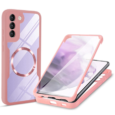  Techsuit - ColorVerse 360 MagSafe sorozat + képernyővédő - Samsung Galaxy S21 FE 5G - Rózsaszín tok