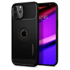 iPhone 12/ 12 Pro Spigen Rugged armor tok fekete (ACS01700)