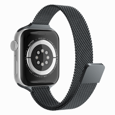  Techsuit - Óraszíj (W034) - Apple Watch 1/2/3/4/5/6/7/8/9/10/SE/SE 2/Ultra/Ultra 2 (42/44/45/46/49mm) - Fekete