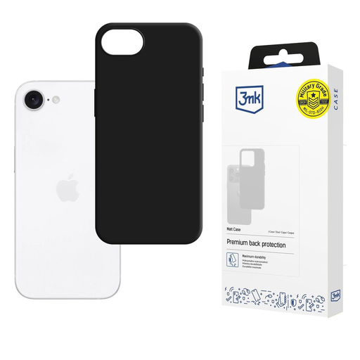 3mk Matt fekete tok iPhone 16e / SE 4 - fekete 3mk Matt fekete tok iPhone 16e / SE 4 - fekete