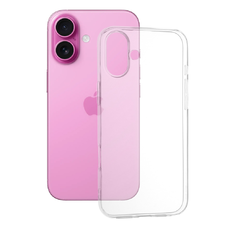  Techsuit - Áttetsző Szilikon [Nagy Lencse Kivágás] - iPhone 16 Plus - Átlátszó tok