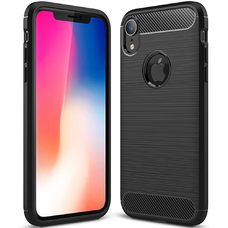  Techsuit - Karbon Szilikon - iPhone XR - Fekete tok