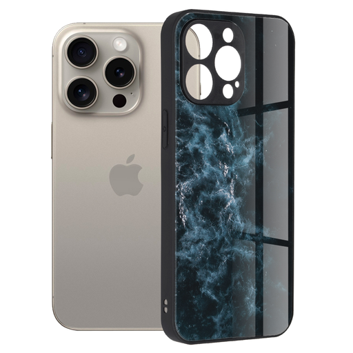Techsuit - Glaze sorozat - iPhone 15 Pro Max - Kék Köd tok Techsuit - Glaze sorozat - iPhone 15 Pro Max - Kék Köd tok