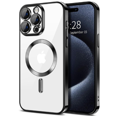  Techsuit - Luxus Kristály MagSafe - iPhone 15 Pro Max - Fekete tok