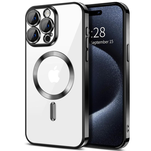 Techsuit - Luxus Kristály MagSafe - iPhone 15 Pro Max - Fekete tok Techsuit - Luxus Kristály MagSafe - iPhone 15 Pro Max - Fekete tok