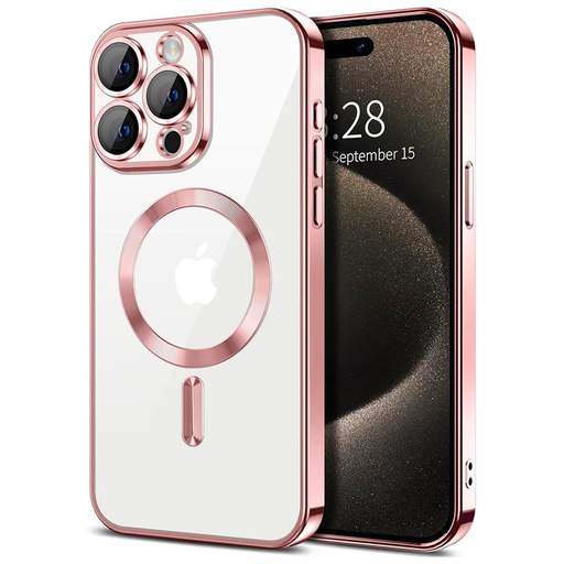 Techsuit - Luxus Kristály MagSafe - iPhone 15 Pro Max - Rózsaszín tok Techsuit - Luxus Kristály MagSafe - iPhone 15 Pro Max - Rózsaszín tok