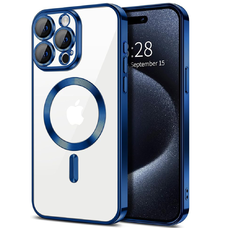  Techsuit - Luxuskristály MagSafe - iPhone 15 Pro Max - Mélykék tok