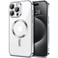  Techsuit - Luxus Kristály MagSafe - iPhone 15 Pro Max - Ezüst tok