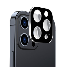  Techsuit - Teljes Kamera Üveg - iPhone 15 Pro / iPhone 15 Pro Max - Fekete üvegfólia