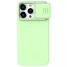  Nillkin - CamShield Silky MagSafe Szilikon - iPhone 15 Pro Max - Mentazöld tok