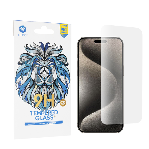 Lito - 2.5D Klasszikus Üveg - iPhone 15 Pro Max - Átlátszó üvegfólia Lito - 2.5D Klasszikus Üveg - iPhone 15 Pro Max - Átlátszó üvegfólia