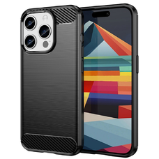  Techsuit - Karbon Szilikon - iPhone 15 Pro - Fekete tok