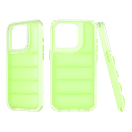  Techsuit - Hullámpajzs - iPhone 15 Pro - Zöld tok