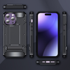  Techsuit - Hibrid Páncél Kitámasztó - iPhone 15 Pro - Kék tok - 0. kép