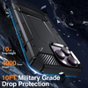  Techsuit - Hibrid Páncél Kitámasztó - iPhone 15 Pro - Kék tok - 2. kép