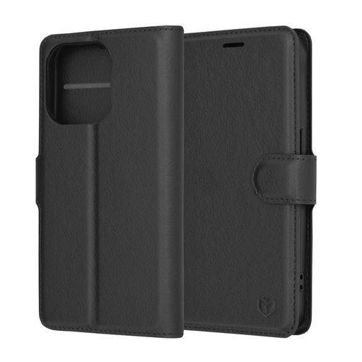 Techsuit - Bőrtok - iPhone 15 Pro - Fekete tok Techsuit - Bőrtok - iPhone 15 Pro - Fekete tok