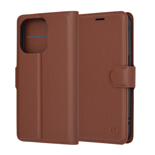 Techsuit - Bőr Folió - iPhone 15 Pro - Barna tok Techsuit - Bőr Folió - iPhone 15 Pro - Barna tok
