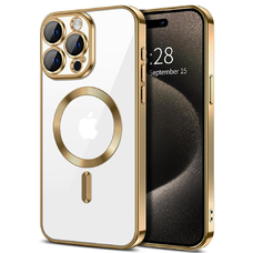  Techsuit - Luxus Kristály MagSafe - iPhone 15 Pro - Arany tok