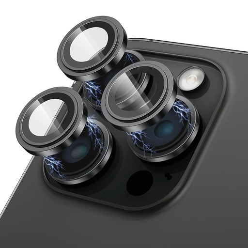 Lito - S+ Kameraüveg Védő - iPhone 15 Pro / iPhone 15 Pro Max - Fekete Titán üvegfólia Lito - S+ Kameraüveg Védő - iPhone 15 Pro / iPhone 15 Pro Max - Fekete Titán üvegfólia