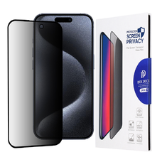  Dux Ducis - Edzett üveg képernyővédő (prájló) - iPhone 15 Pro - Fekete üvegfólia