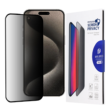  Dux Ducis - Edzett Üveg Adatvédelmi (Privacy) Kijelzővédő - iPhone 15 Pro Max - Fekete üvegfólia