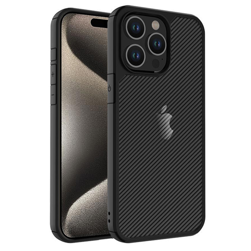 Techsuit - CarbonFuse - iPhone 15 Pro - Fekete tok Techsuit - CarbonFuse - iPhone 15 Pro - Fekete tok