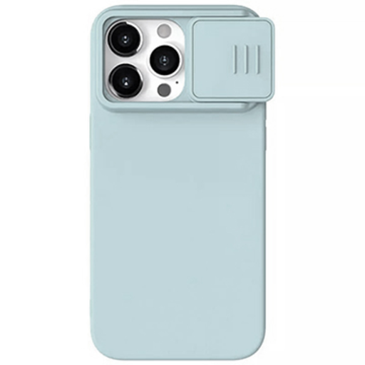 Nillkin - CamShield Silky MagSafe Szilikon - iPhone 15 Pro - Köd Kék tok Nillkin - CamShield Silky MagSafe Szilikon - iPhone 15 Pro - Köd Kék tok