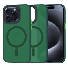  Techsuit - HaloFrost MagSafe sorozat - iPhone 15 Pro - Éjféli zöld tok