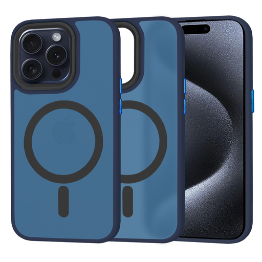  Techsuit - HaloFrost MagSafe sorozat - iPhone 15 Pro - Mélykék tok