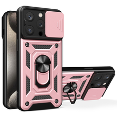  Techsuit - CamShield sorozat - iPhone 15 Pro - Rózsaarany tok