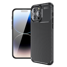  Techsuit - Szénszálas - iPhone 15 Pro Max - Fekete tok