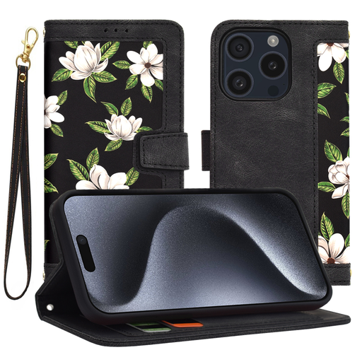 Techsuit - FlipCraft - iPhone 15 Pro - A hajnal virágai tok Techsuit - FlipCraft - iPhone 15 Pro - A hajnal virágai tok