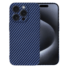  Techsuit - Karbonit Szálburkolat - iPhone 15 Pro - Cián tok