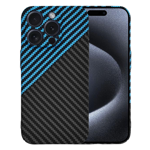 Techsuit - Carbonite FiberShell - iPhone 15 Pro - Kék Pulzus tok