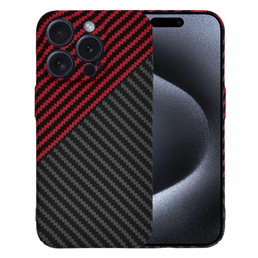 Techsuit - Karbonit Szálkeret - iPhone 15 Pro - Vörös Vortex tok Techsuit - Karbonit Szálkeret - iPhone 15 Pro - Vörös Vortex tok