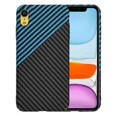  Techsuit - Karbonit Szálhéj - iPhone XR - Kék Pulzus tok
